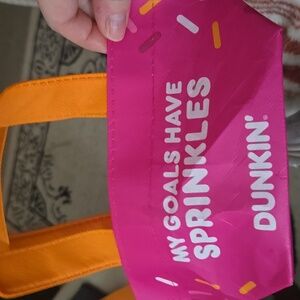 Dunkin Donuts "My Goals Have Sprinkles" Mini Tote Bag